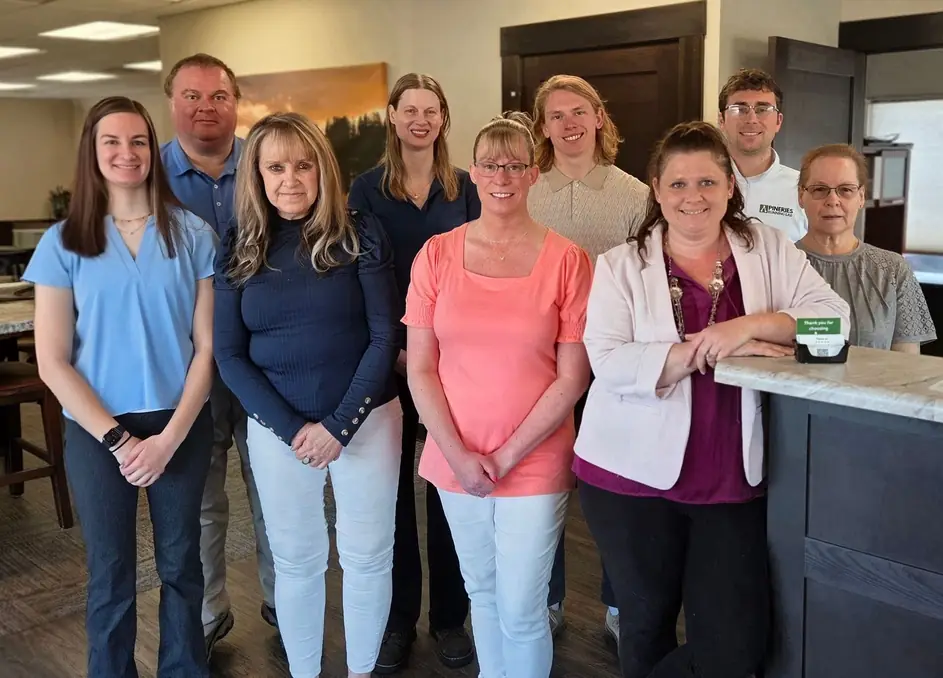 The Roberts Physical Therapy team at the Amherst front desk
